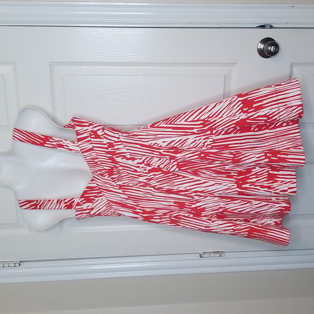 Calvin Klein Red And White Sundress - Picture 4 of 12